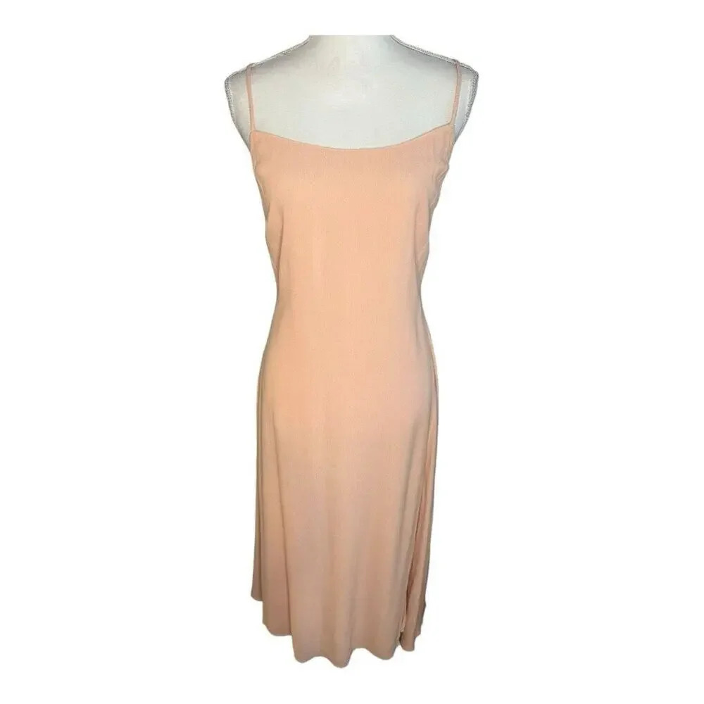 Aritzia Wilfred Women’s Size 6 Midi Slip Dress Coral Blush Affogato Dress